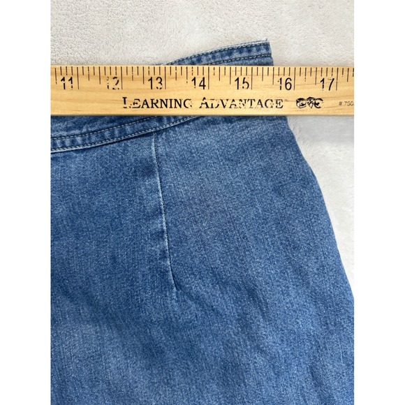 J.Jill Jeans Womens 12 Denim Blue High Rise Wide Leg Baggy - Picture 6 of 9